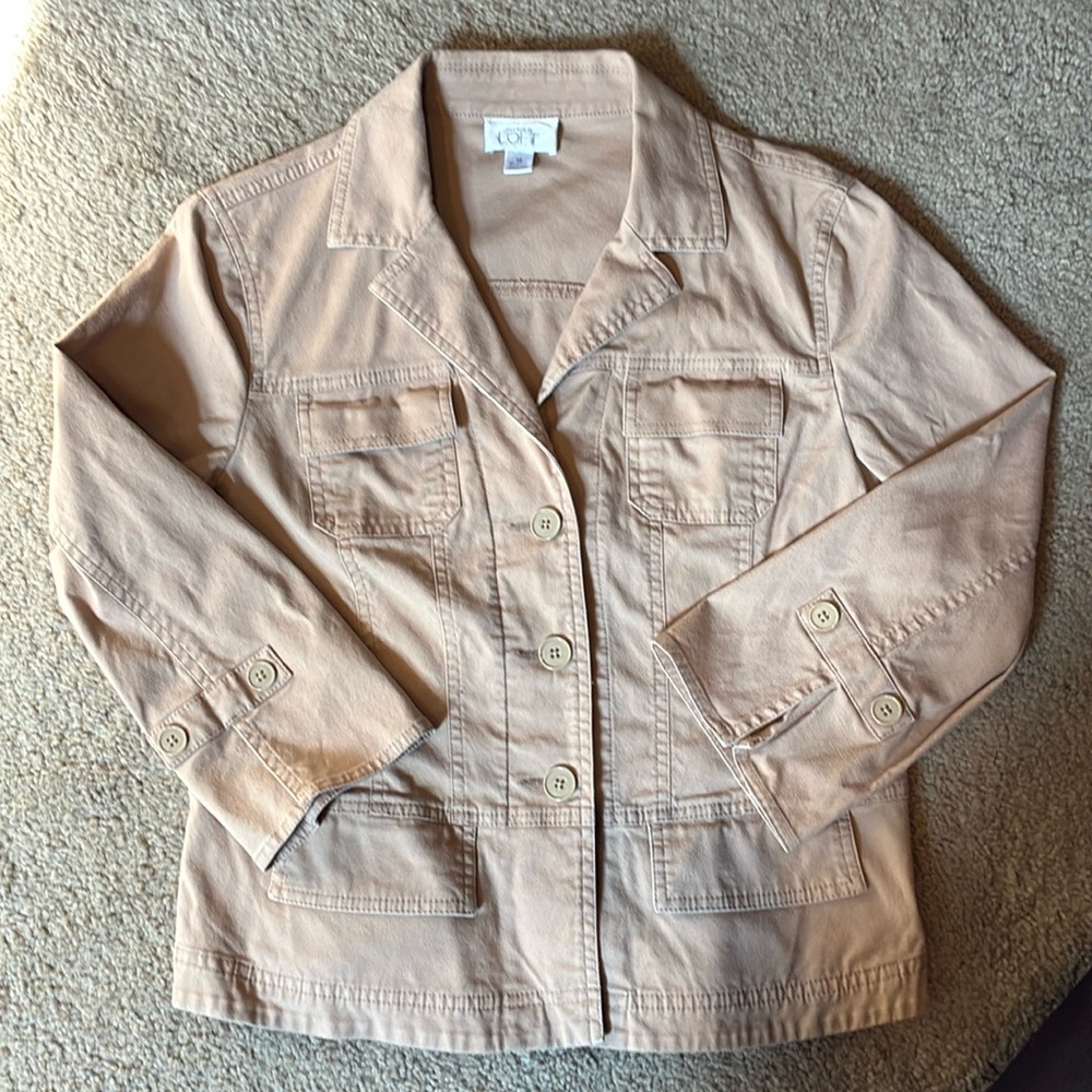 Ann Taylor loft, Women’s fall/spring jacket, lightweight, tan size 10